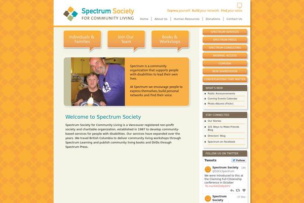 spectrumfriends.ca site used Spectrumsociety