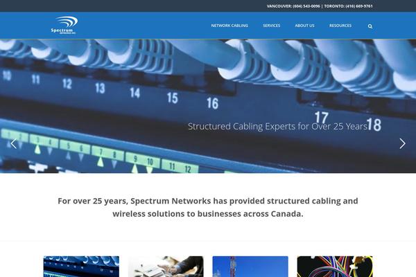 spectrumnetworks.ca site used Quince