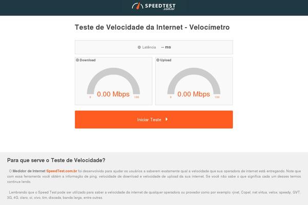 speedtest.com.br site used Velocimetro