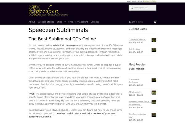 speedzen.com site used Storefront Child