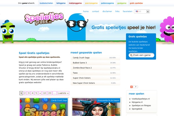 spelletjesgratis.nl site used Nieuw