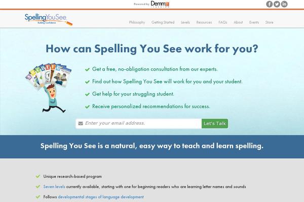 spellingyousee.com site used Demme
