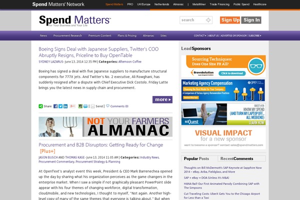 spendmatters.com site used Spend-matters