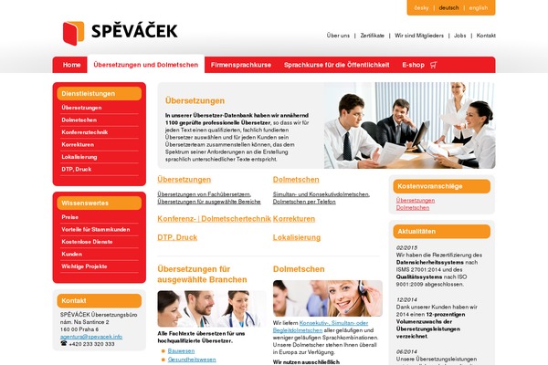 spevacek-uebersetzungen.de site used Spevacek