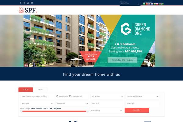 WP Residence theme site design template sample