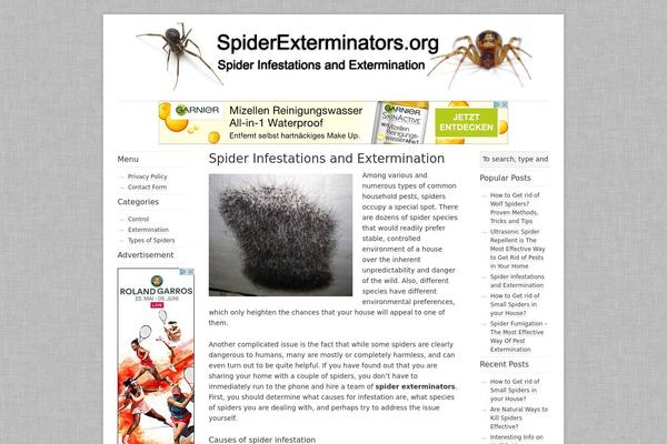 spiderexterminators.org site used Spiderexterminators