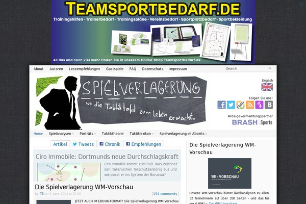 spielverlagerung.de site used Spielverlagerung.de-relaunch