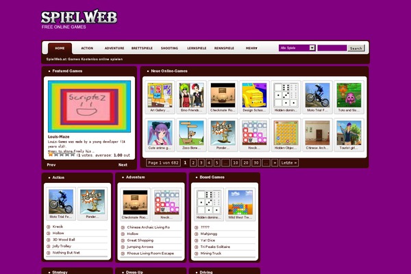 spielweb.at site used Wpgamestheme