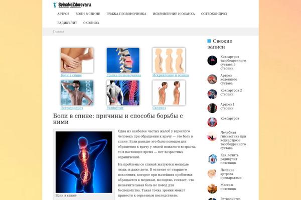 spinanezdorova.ru site used Spinanezdorova