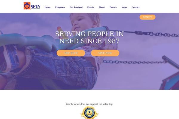 Spin theme site design template sample