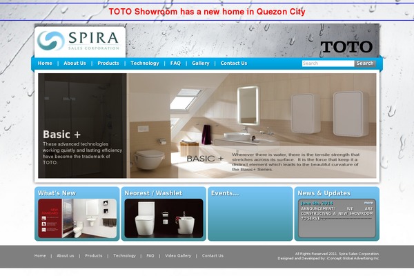Toto theme site design template sample