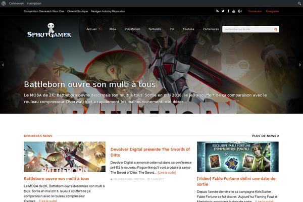 spiritgamer.fr site used Theme-wp
