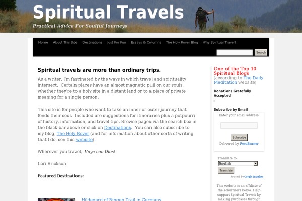 spiritualtravels.info site used Type