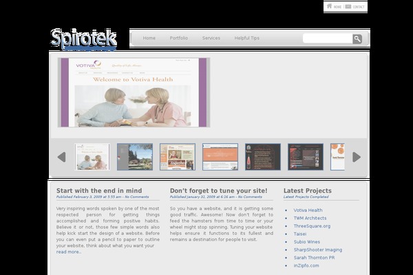 spirotek.com site used WP-Creativix