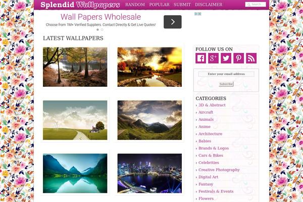 Wallpaper theme site design template sample