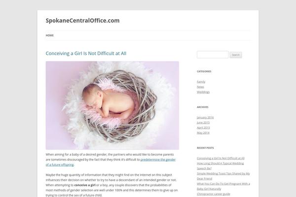 Twenty Twelve theme site design template sample