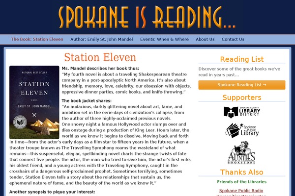 spokaneisreading.org site used Org-sir