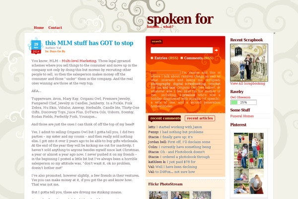 spoken-for.org site used Dilectio