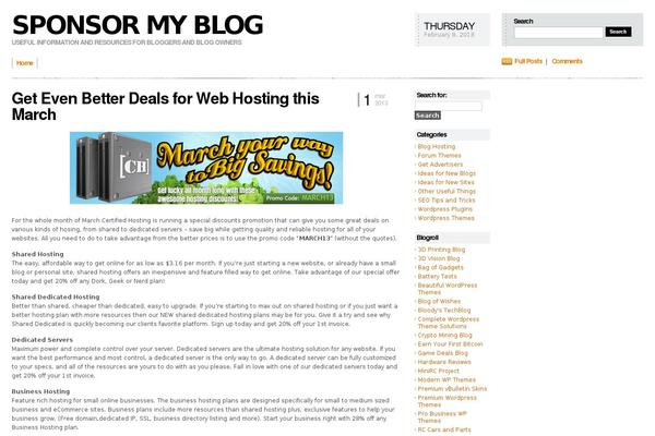 sponsormyblog.com site used Evdw