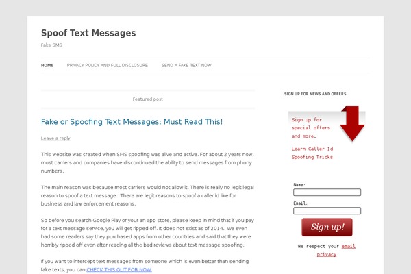 Twenty Twelve theme site design template sample