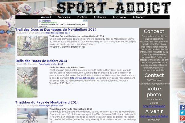 sport-addict.fr site used Sportaddict