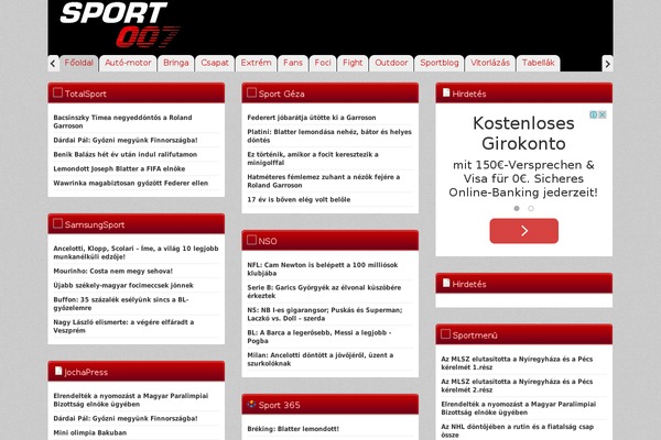 sport007.hu site used Playmaker