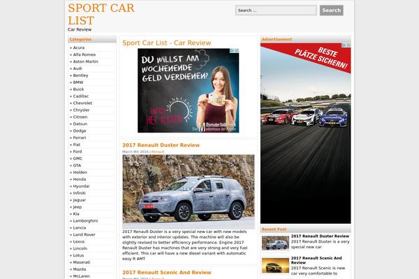 sportcarlist.com site used Cilik