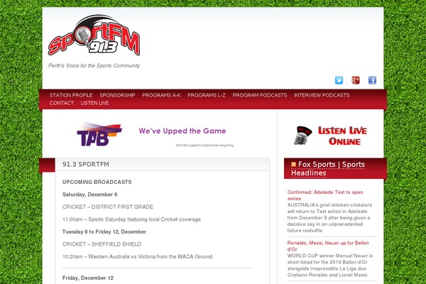sportfm.com.au site used BlogoLife