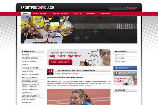 sportfood4you.ch site used Sponser