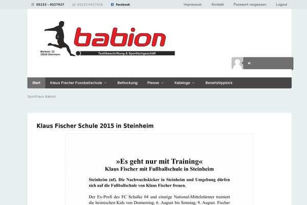 WordPress website example screenshot