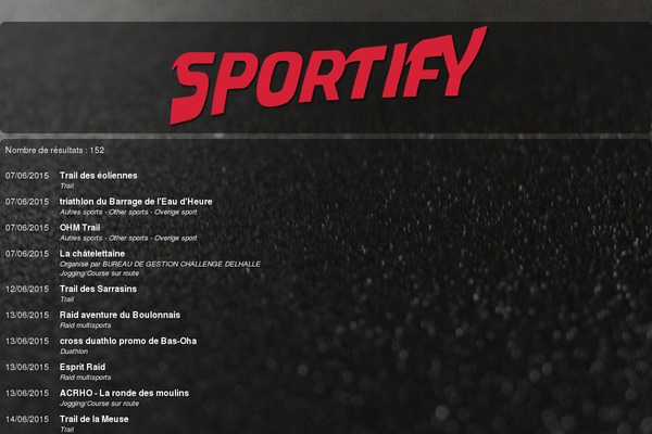 Sportify theme site design template sample