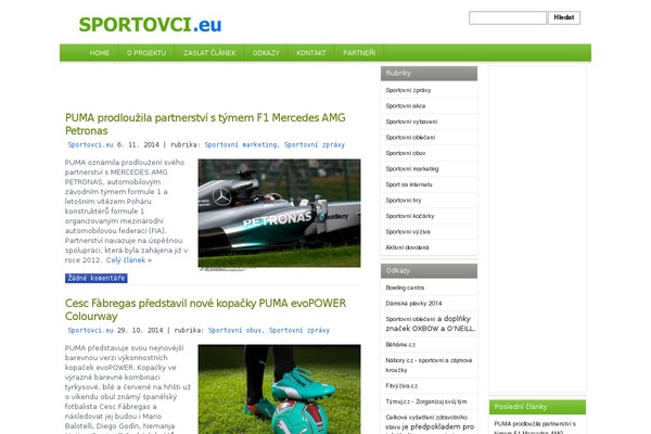 sportovci.eu site used Ntgreen