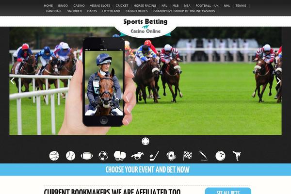 Sportsbetting theme site design template sample