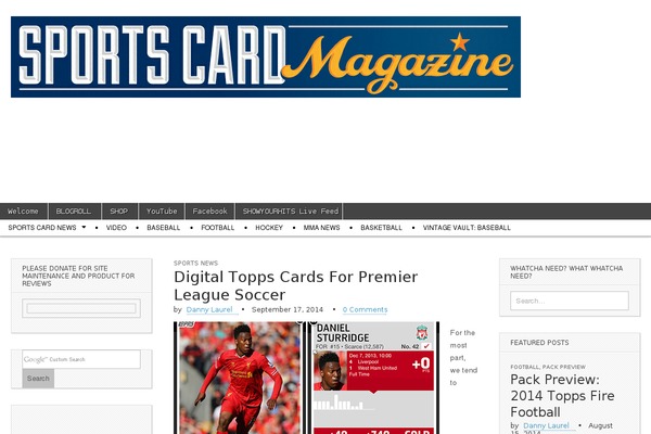 sportscardmagazine.net site used Magazine Basic