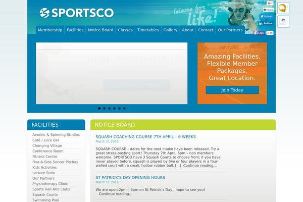 sportsco.ie site used Sportsco-responsive