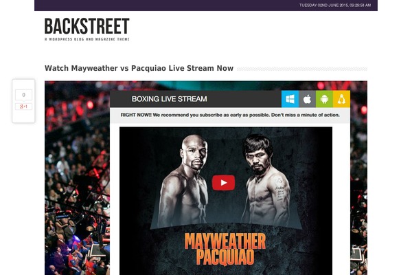 Backstreet theme site design template sample