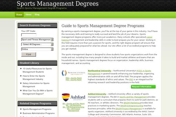 sportsmanagementdegrees.net site used New-evolution