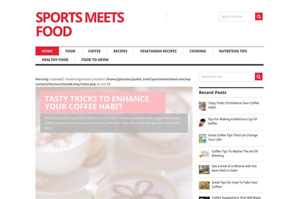 sportsmeetsfood.com site used Clock48.tmp