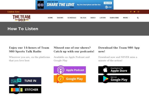 Site using Amp-listen-live plugin