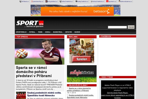 sportwin.cz site used Sportwin2
