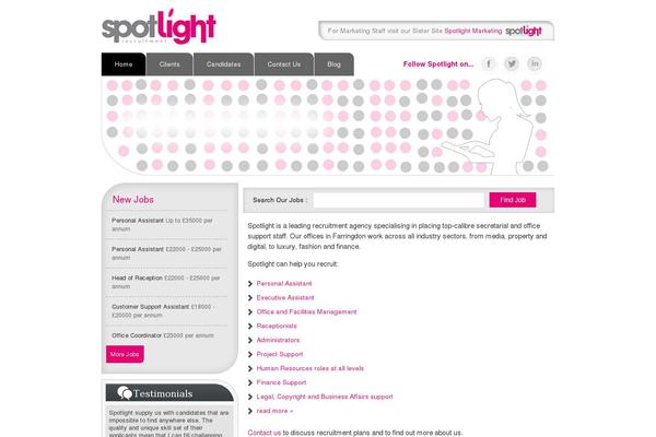 spotlightsecretarial.com site used Spotlightsecretarial