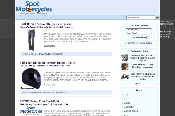 spotmotorcycles.com site used Redsplash