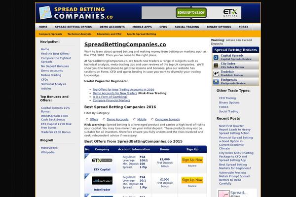 WordPress website example screenshot