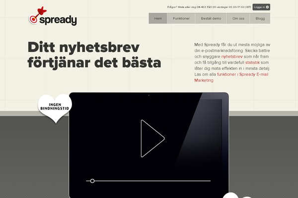 spready.se site used Spready