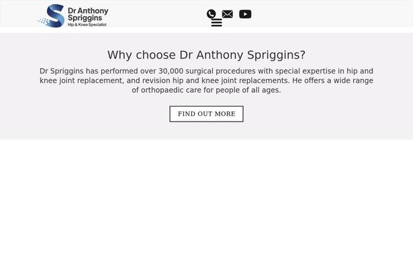 sprigginsorthopaedics.com.au site used Wsr-theme-master