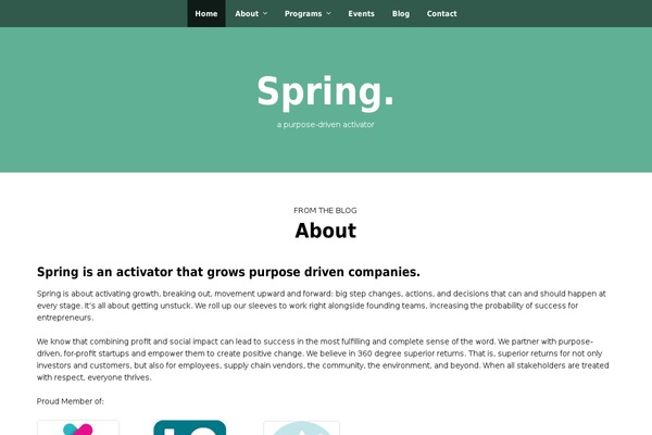 Spring theme site design template sample