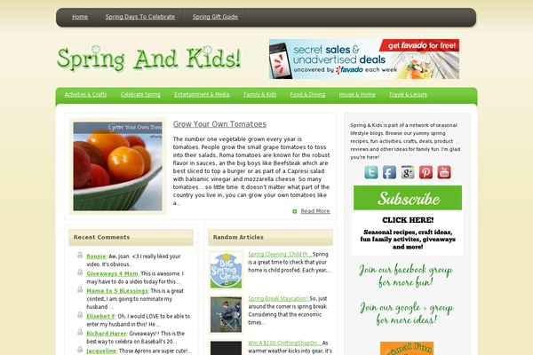 springandkids.com site used EarthlyTouch