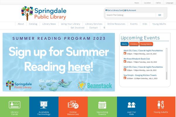 springdalelibrary.org site used Education Pro