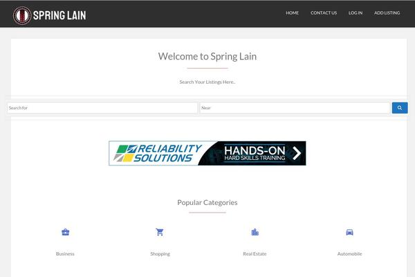 springlain.com site used Directory Starter