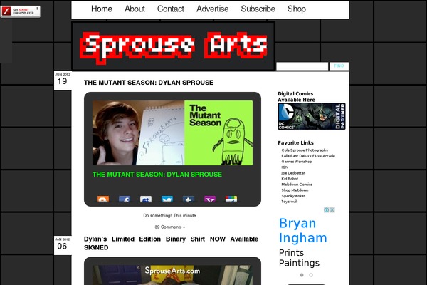 sprousearts.com site used Pellucid Dashed